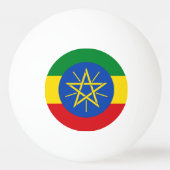 Ethiopia Flag Pingpongbal (Achterkant)