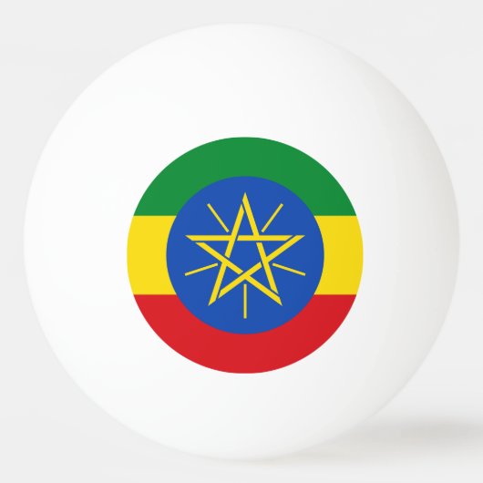 Ethiopia Flag Pingpongbal (Achterkant)