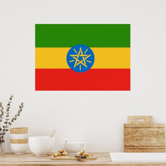 Ethiopia Flag Poster (Keuken)