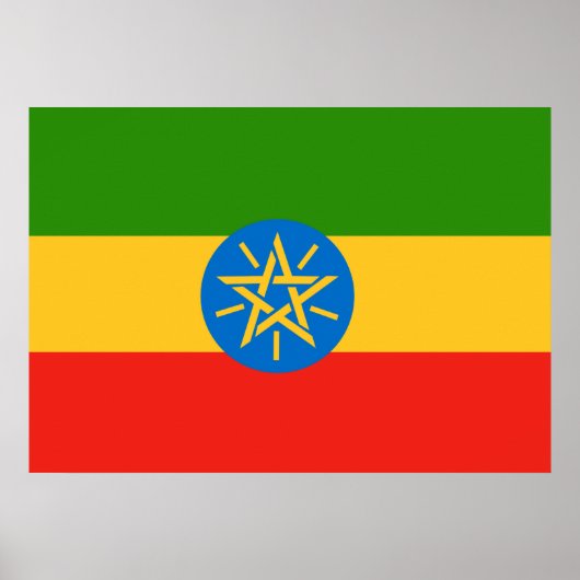Ethiopia Flag Poster (Voorkant)