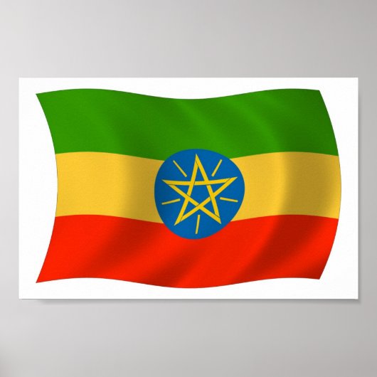 Ethiopia Flag Poster Print (Voorkant)