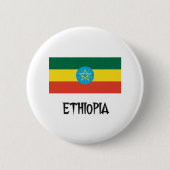 Ethiopia Flag Ronde Button 5,7 Cm (Voorkant)
