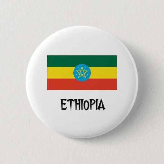 Ethiopia Flag Ronde Button 5,7 Cm (Voorkant)