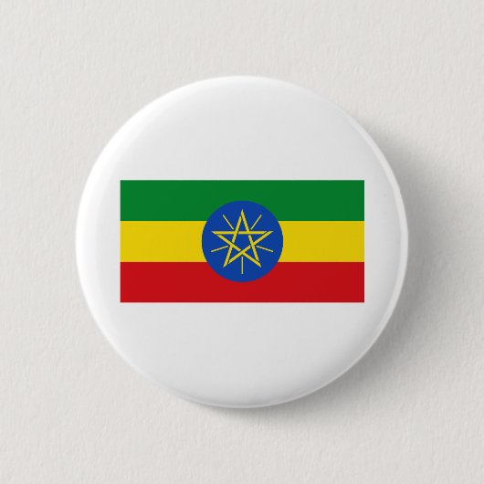 Ethiopia Flag Ronde Button 5,7 Cm (Voorkant)