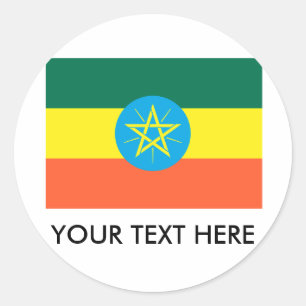 Ethiopia Flag Ronde Sticker