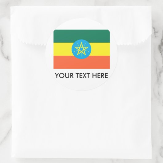 Ethiopia Flag Ronde Sticker (Tas)