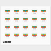 Ethiopia Flag Ronde Sticker (Vel)