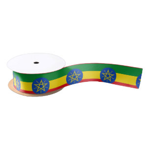 Ethiopia Flag Satijnen Lint