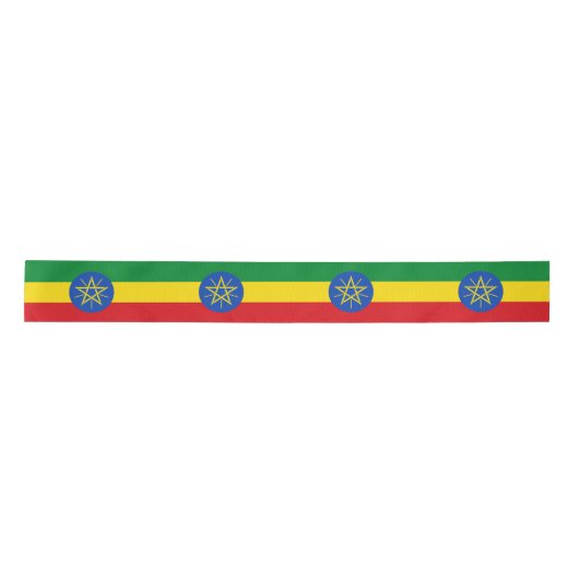 Ethiopia Flag Satijnen Lint (Voorkant)