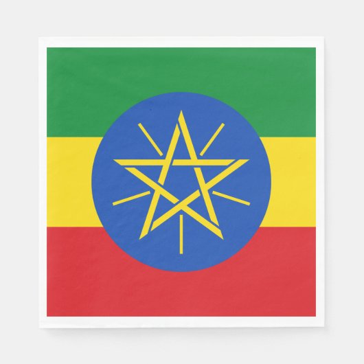 Ethiopia Flag Servet (Voorkant)