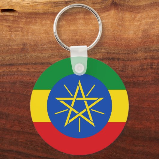 Ethiopia Flag Sleutelhanger (Achterkant)