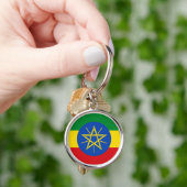 Ethiopia Flag Sleutelhanger (Hand)