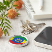 Ethiopia Flag Sleutelhanger (Zijkant)