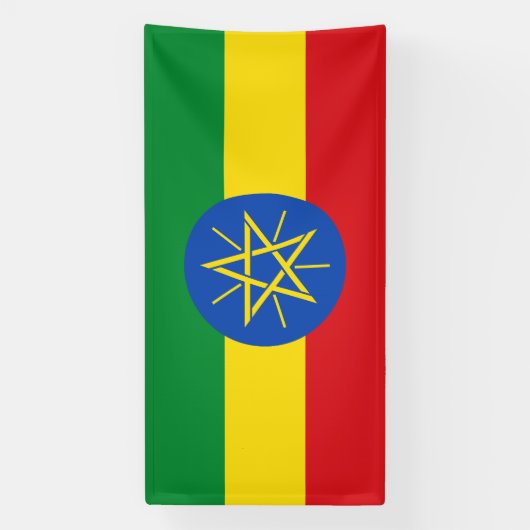 Ethiopia Flag Spandoek (Verticaal)