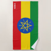 Ethiopia Flag Splendid Patriotic Strandlaken (Voorkant)