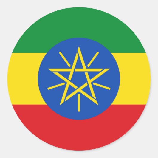 Ethiopia flag Sticker (Voorkant)