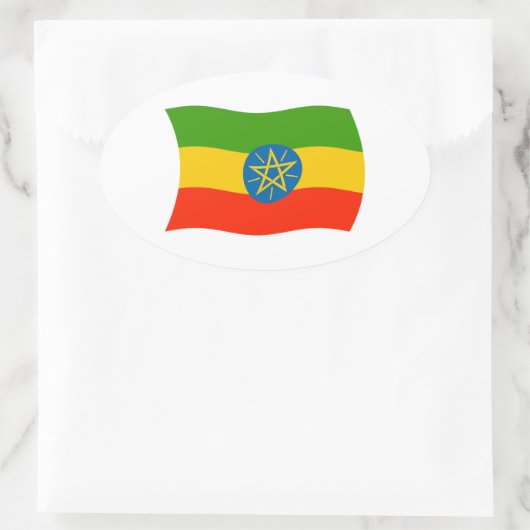 Ethiopia Flag Sticker (Tas)