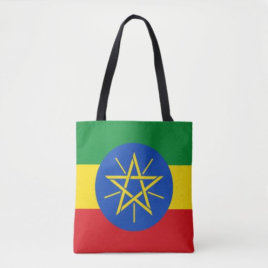 Ethiopia Flag Tote Bag (Voorkant)