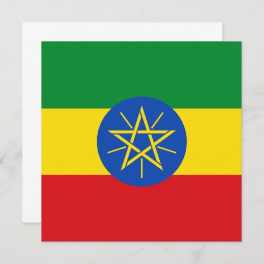 Ethiopia Flag Uitnodiging (Voorkant / Achterkant)
