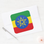 Ethiopia Flag Vierkante Sticker (Envelop)