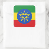 Ethiopia Flag Vierkante Sticker (Tas)