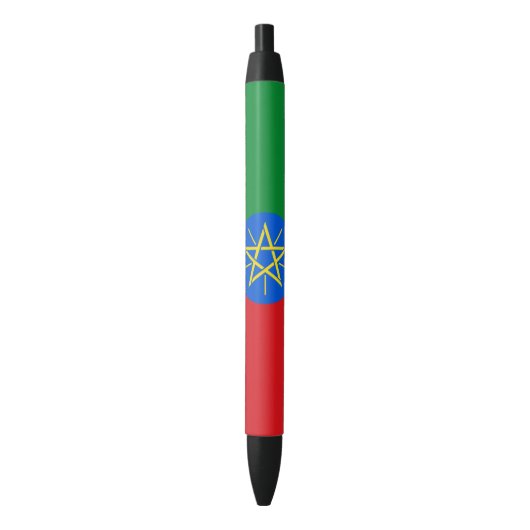 Ethiopia Flag Zwarte Inkt Pen (Voorkant Verticaal)