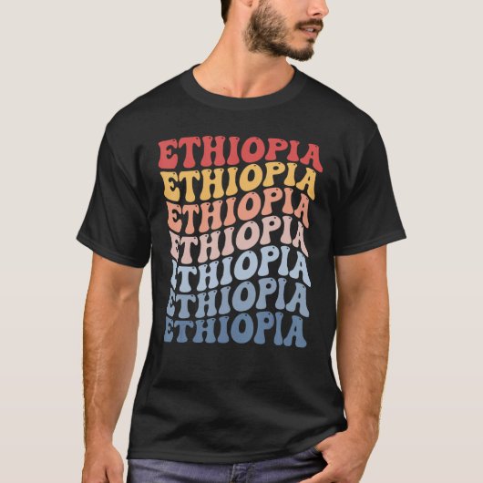 Ethiopia Groovy Retro Ethiopian T-shirt (Voorkant)