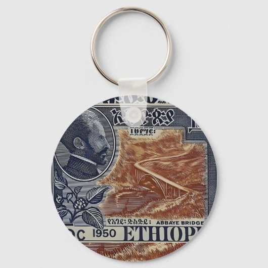 Ethiopia Haile Selassie Rasta Jah Rastafari Roots Sleutelhanger (Voorkant)