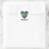 Ethiopia Heart Flag Ronde Sticker (Tas)