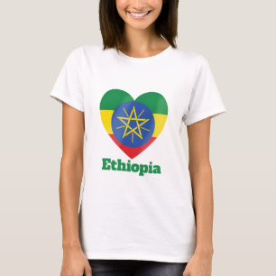 Ethiopia Heart Flag T-shirt