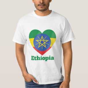 Ethiopia Heart Flag T-Shirt