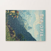 Ethiopia Illustration Travel Art Vintage Legpuzzel (Horizontaal)