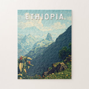 Ethiopia Illustration Travel Art Vintage Legpuzzel