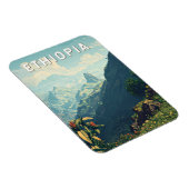 Ethiopia Illustration Travel Art Vintage Magneet (Rechterzijde)