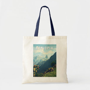 Ethiopia Illustration Travel Art Vintage Tote Bag