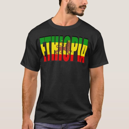 Ethiopia In Ethiopia Flag Ethiopian T-Shirt (Voorkant)
