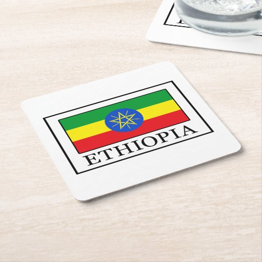 Ethiopia Kartonnen Onderzetters (Schuin)