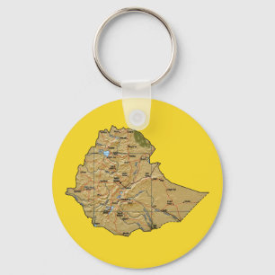 Ethiopia Map Sleutelhanger