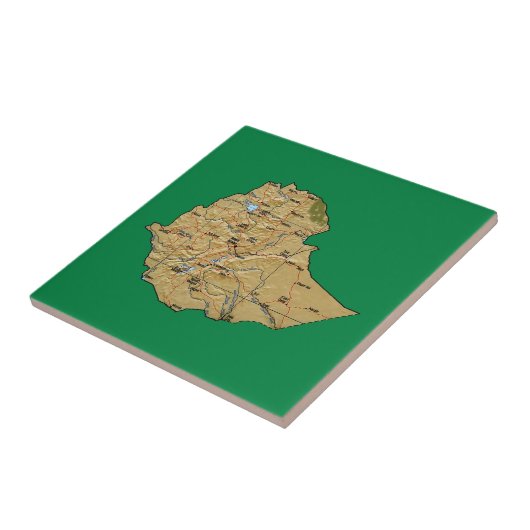 Ethiopia Map Tile Tegeltje (Zijkant)