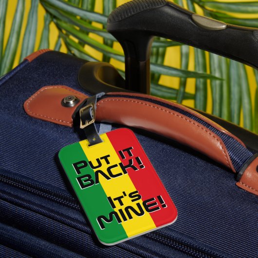 Ethiopia National Flag Funny Patriotic Bagagelabel (Voorkant Insitu 1)