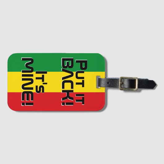 Ethiopia National Flag Funny Patriotic Bagagelabel (Voorkant (horizontaal))