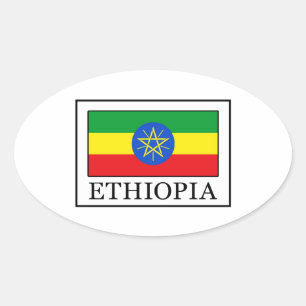 Ethiopia Ovale Sticker