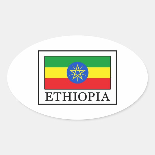 Ethiopia Ovale Sticker (Voorkant)