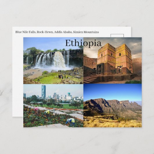 Ethiopia Postcard Feestdagenkaart (Voorkant / Achterkant)