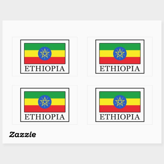 Ethiopia Rechthoekige Sticker (Vel)