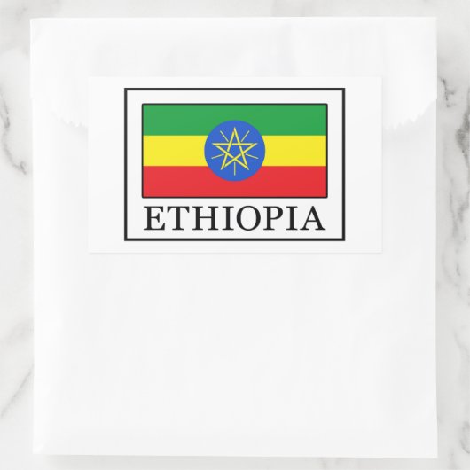 Ethiopia Rechthoekige Sticker (Tas)