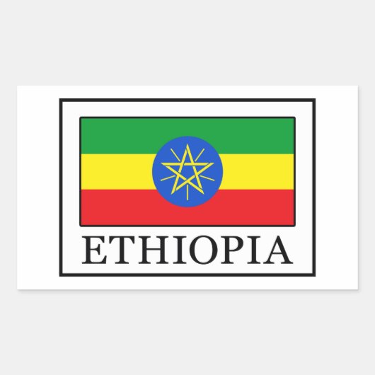 Ethiopia Rechthoekige Sticker (Voorkant)