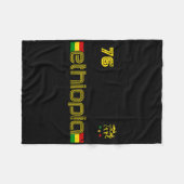 Ethiopia -reggae Rastafari Jamaica Footll Soccer S Fleece Deken (Voorkant (Horizontaal))