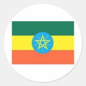 Ethiopia Ronde Sticker (Voorkant)