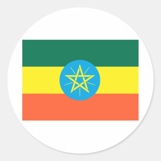 Ethiopia Ronde Sticker (Voorkant)
